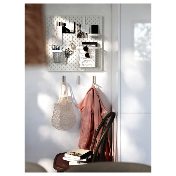 IKEA SKÅDIS Pegboard combination, white, 56x56 cm (22x22 ")