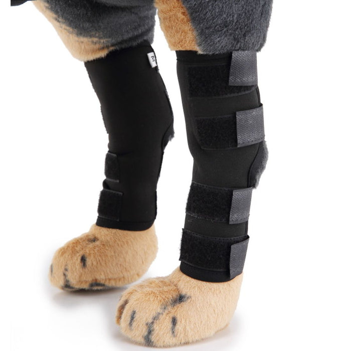 Small-sized blue pet leg strap walking support for dogs. Features adjustable Velcro fastenings for a secure fit and reinforced material for durability. Designed to provide stable hind leg support, aiding in mobility assistance and injury recovery. Breathable padding ensures comfort during extended wear.-
92146012403981