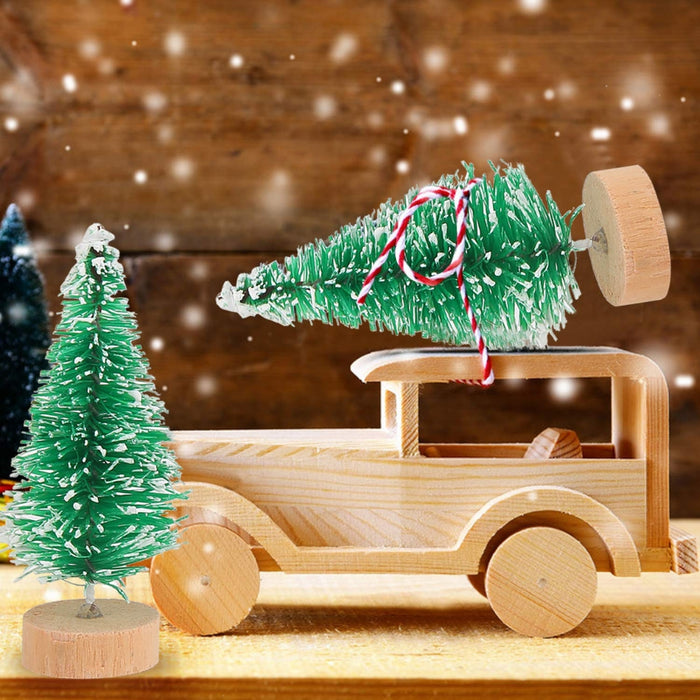 Digital Shoppy Mini Cedar Christmas Tree – 4-Pack Tabletop Ornaments