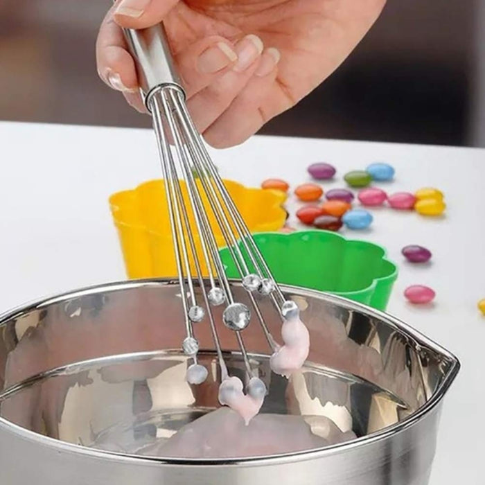 Digital Shoppy Stainless Steel Ball Whisk – Efficient Mixing, Ergonomic Handle