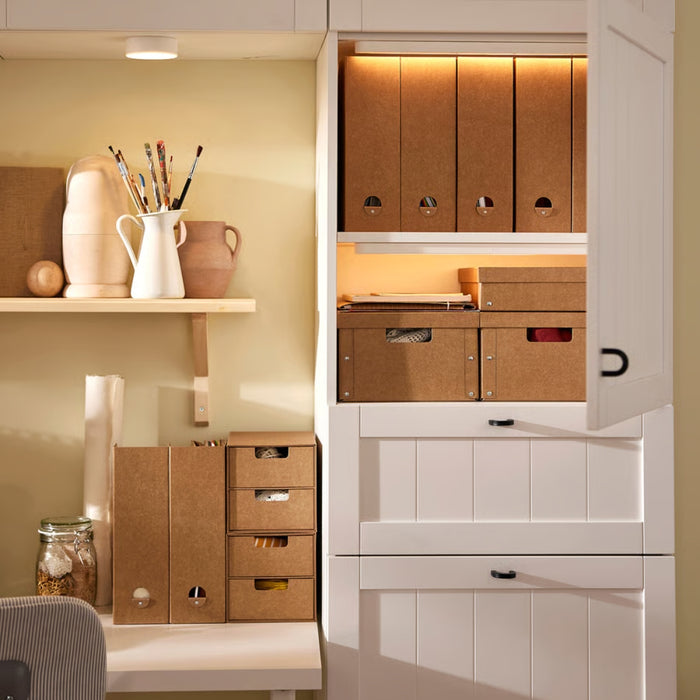 IKEA GÄRDESGÅRD Magazine file, natural with Storage box with lid, natural, 25x35x16 cm (9 ¾x13 ¾x6 ¼ ")