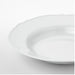 IKEA UPPLAGA deep plate, white, 26 cm (10 inches), featuring a scalloped edge and glossy finish—sleek design ideal for serving soups, pasta, and elegant dining setups.-30424719