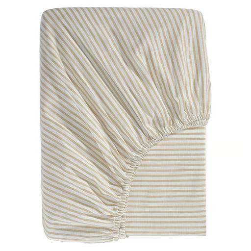 Striped fabric cover with a white background