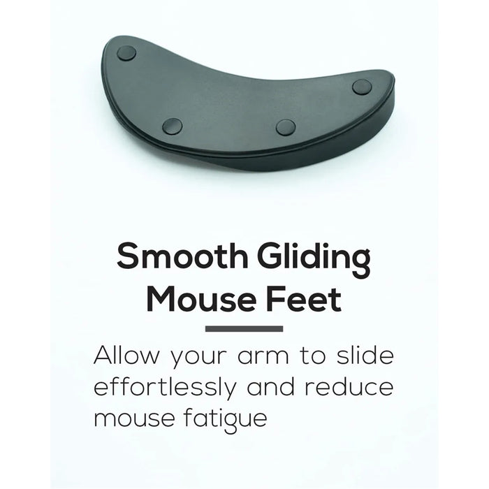 Black curved mouse feet pad with five circular gliders – designed to reduce arm fatigue and enable smooth mouse movement – 1598452347809 13936001