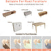 Furniture safety corner guards for baby-proofing. Compatible with TV cabinets, coffee tables, nightstands, cabinets, and dining tables. Works on wood, marble, glass, and metal.