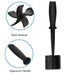 Black tool with ergonomic handle and solid material propeller on a white background