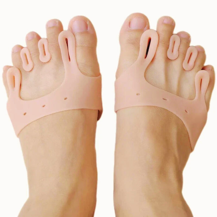 Digital Shoppy 1 Pair Hallux Valgus Toe Separator & Hand Massager – Split Design Silicone Pad