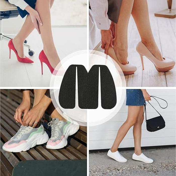 Digital Shoppy Melenlt Cuttable Anti-Wear Sole Stickers Silent Shock-Absorbing Non-Slip Forefoot Protection for High Heels (black)