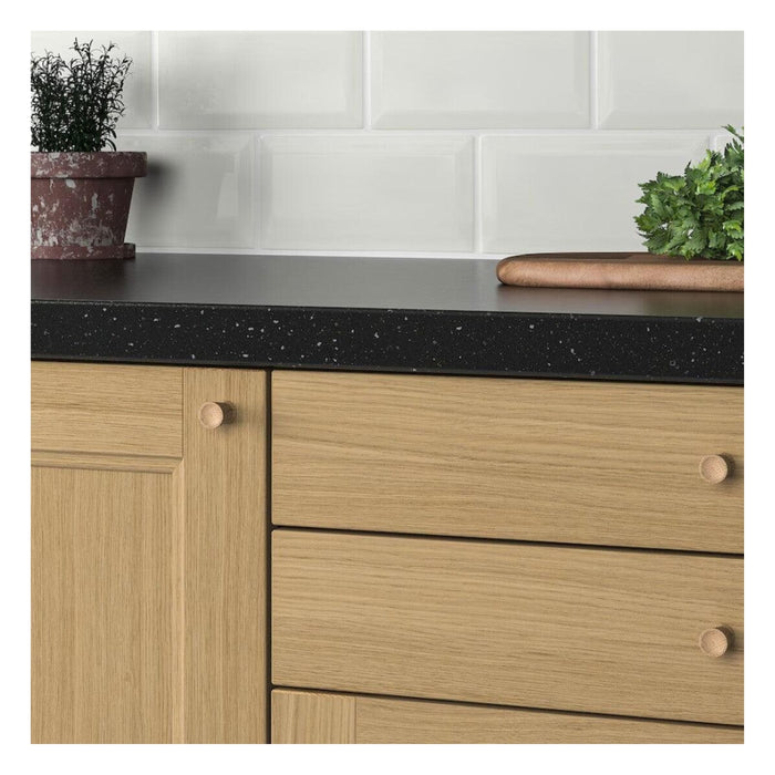 IKEA ENUDDEN White Hook, 2 Pack with TÄRNESTAD Oak Knob, 17 mm, 2 Pack