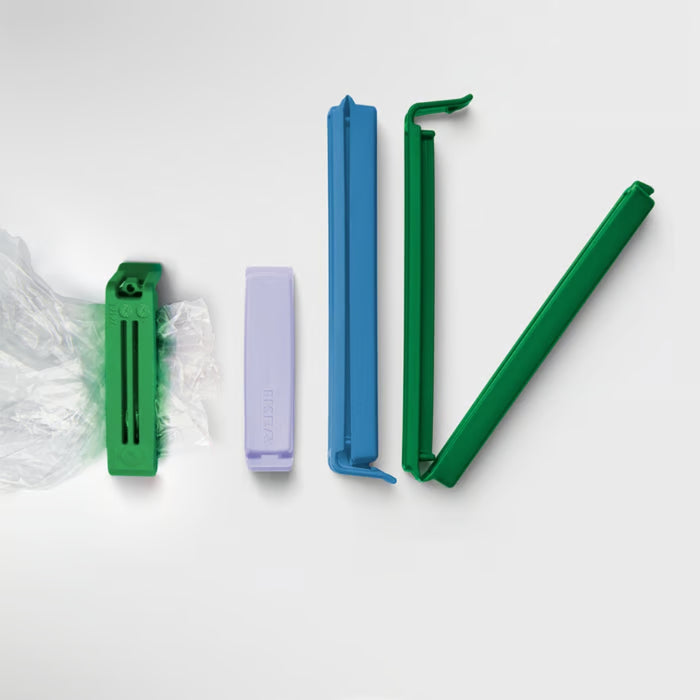 IKEA Food Freshness Set: BEVARA Sealing Clips (Mixed Colours, Set of 24) & IKEA 365+ Round Food Container Gaskets (14 cm, 8-Pack)