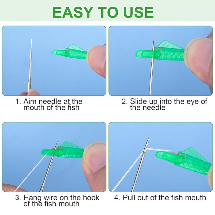 Lightweight fish design needle threader for beginners and seniors