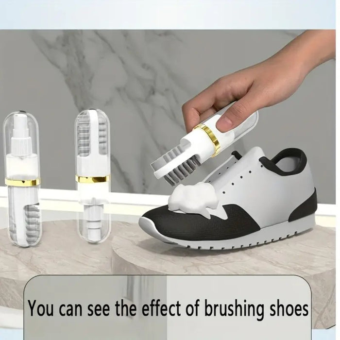 Digital Shoppy 2-in-1 Travel Shoe Brush – Liquid Press Cleaner, Dual-Sided
