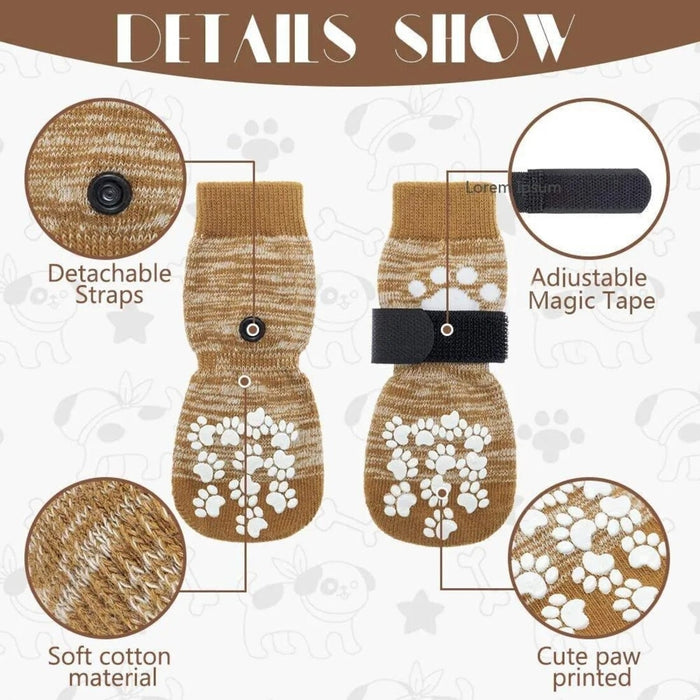 Digital Shoppy 3-in-1 Pet Care Set: Deshedding Grooming Mitt, Large Dog Mobility Leg Support & Waterproof Anti-Slip Socks - Total Care for Dogs & Cats