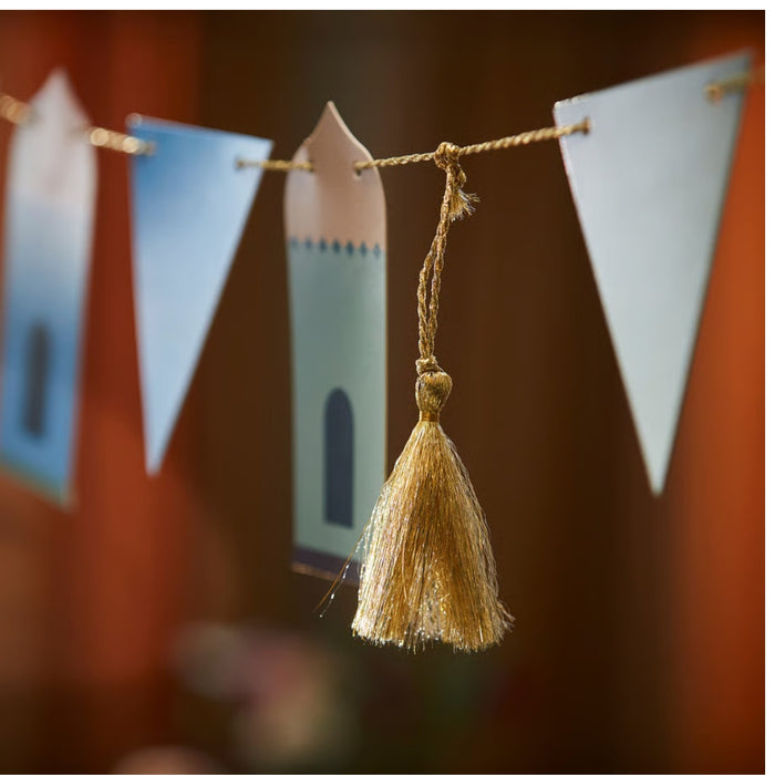 IKEA GOKVÄLLÅ Paper Garland — Multicolour Houses & Flags, 1.9m | Festive Home Decor with GETINGSTA Hanging decoration, elephant/dark red