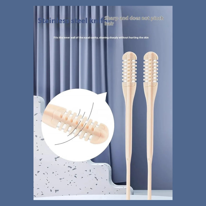 4pcs Nasal Grooming Tool – Safe Trimmer with Protective Comb, Stainless Steel Blade, stainless steel blade with non-pinch nasal cavity fit