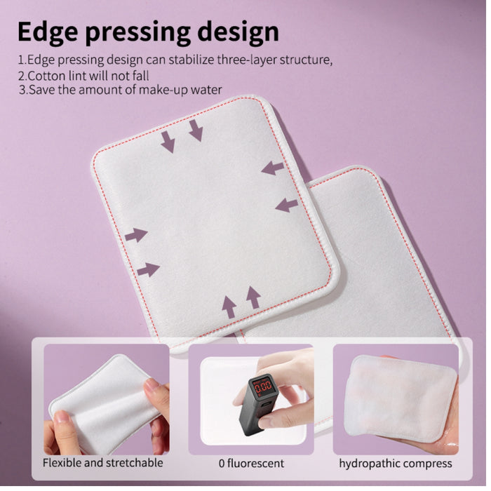 Digital Shoppy LMLTOP Hot Sales 50pcs Absorbent Three-layer Cotton Pads High Absorbency Disposable Square Make-up Removal Cotton Pads