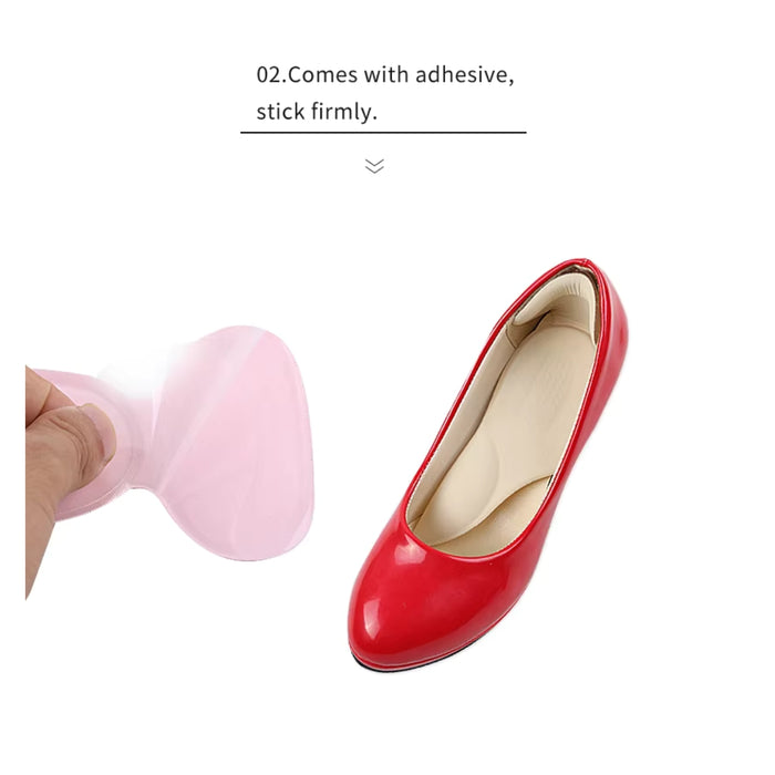 Digital Shoppy 3 in 1 Gel Spandex Heel Insert U-Shaped Anti-Friction Cushion Shoe Insoles with Arch Support Comfort Insoles