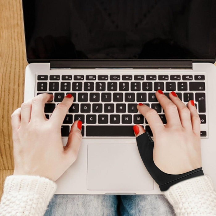 Digital Shoppy Thumb & Wrist Support Brace, Black – Adjustable, Breathable