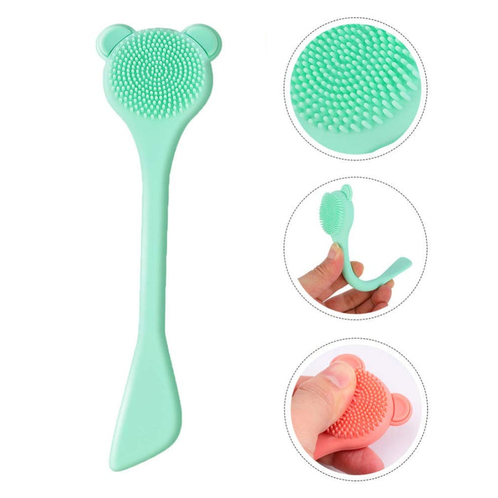 Silicone Nasal Wash Tool – Green, Double-Sided Nose Brush for Deep Cleaning, protective comb teeth design for safe grooming