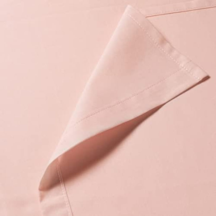 IKEA DVALA Bedding Bundle: King-Size Light Pink Flat Sheet (240x260cm) & 2-Pack Pillowcases