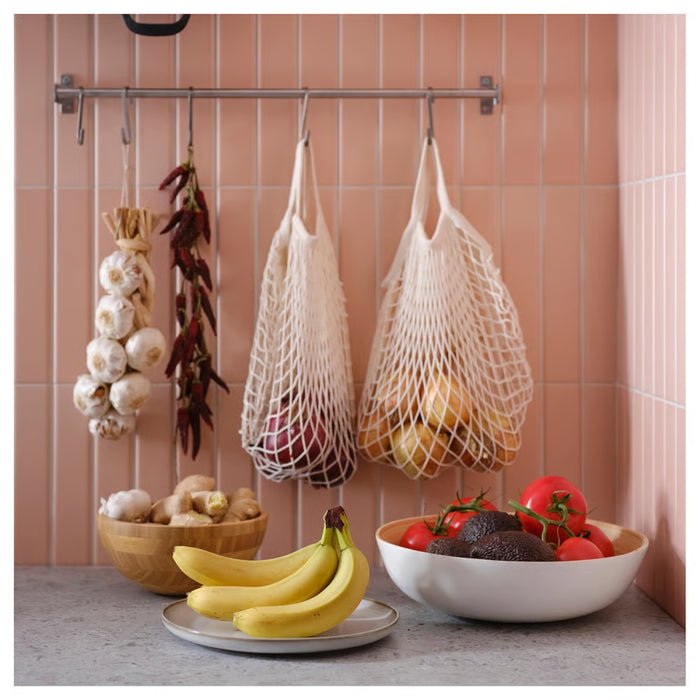 IKEA KUNGSFORS Chef’s Storage Set: 56cm Stainless Steel Rail, 3 Hooks & 5 S-Hooks