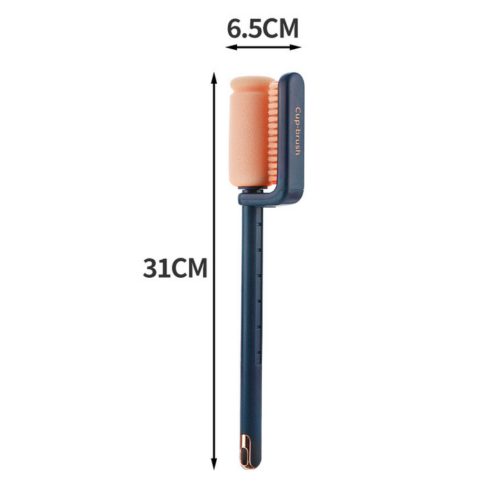 Measurements of Non Dead Corner Glass Cleaning Brush Kitchen Gadgets

