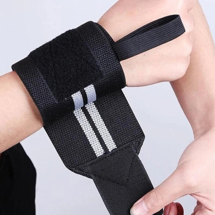 Digital Shoppy Grey Wrist Strap – Support Wrap for Weightlifting, Bench Press & Sprain Rehab