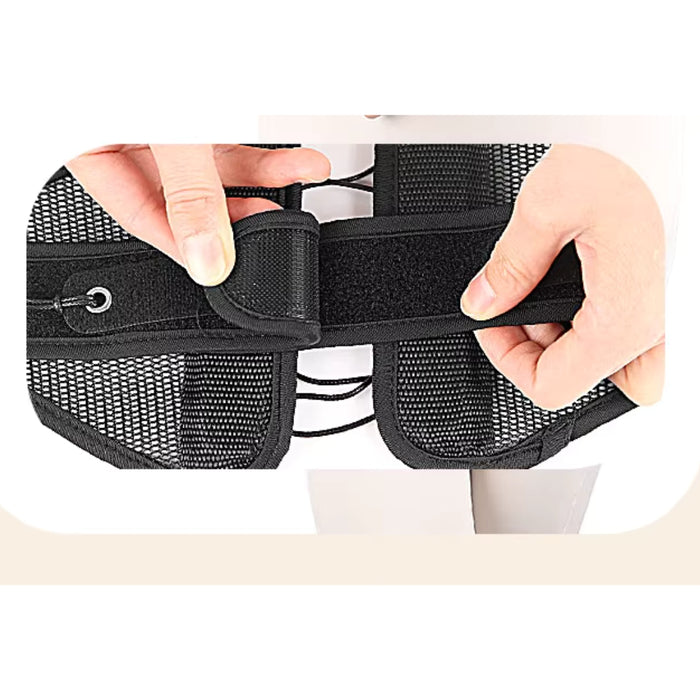 Digital Shoppy Breathable Mesh Pelvic Forward Tilt Support Protruding Lower Abdomen Drawstring Compression Waist Double-Pull Adjustable PU