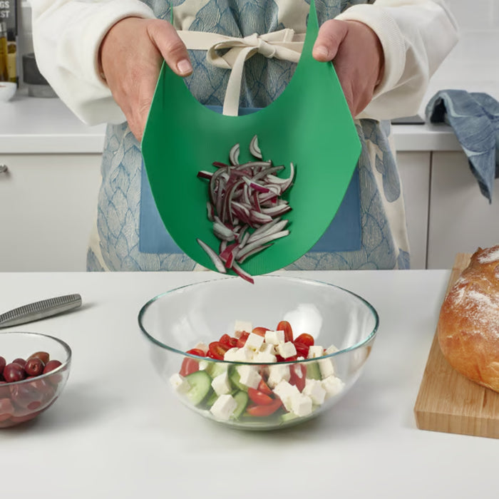3-Piece IKEA Kitchen Set:  FINFÖRDELA Bendable Chopping Mats  (2 pack) with SLÄTTIKA 20cm White Bowl | Durable Food Prep & Serving Kit