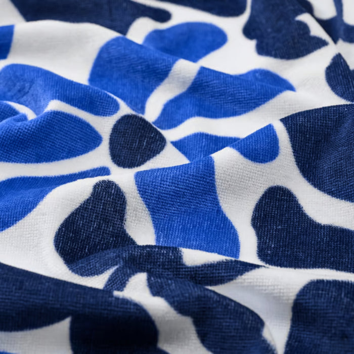 IKEA GULYXNE Beach towel, blue/floral pattern, 100x180 cm (39x71 ")