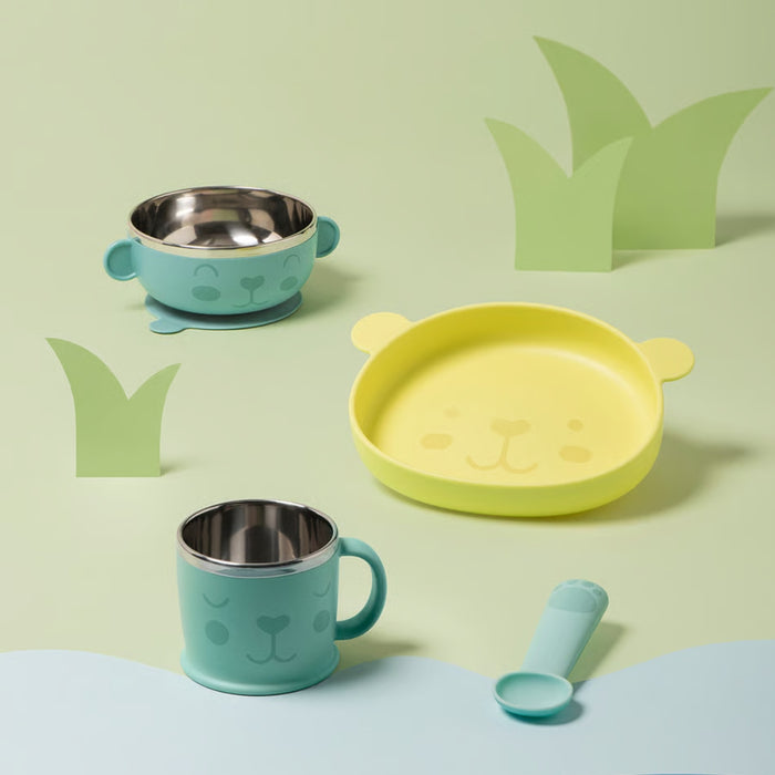 IKEA KANONKUL Kids Dinnerware Set - Plate, Bowl, Mug & Place Mat