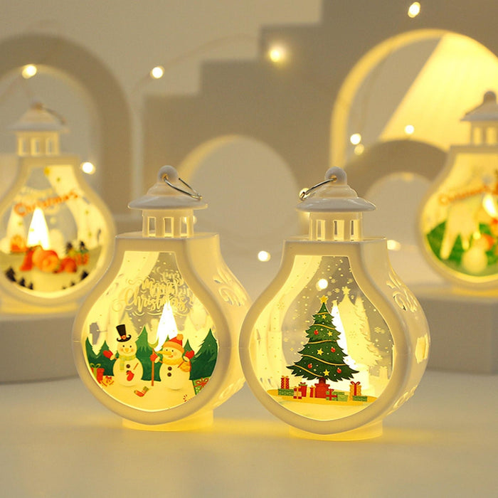 Digital Shoppy LED Christmas Candle Lamp, White Shell Tree Ornament - Decorative Light