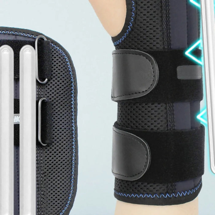 Digital Shoppy Steel Plate Wrist Support, Black - Adjustable Brace for Sports, Gym
