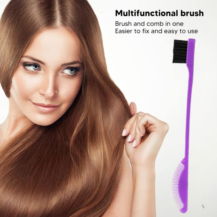 Dual-purpose eyebrow shaping brush with fan design and spoolie for natural makeup finish