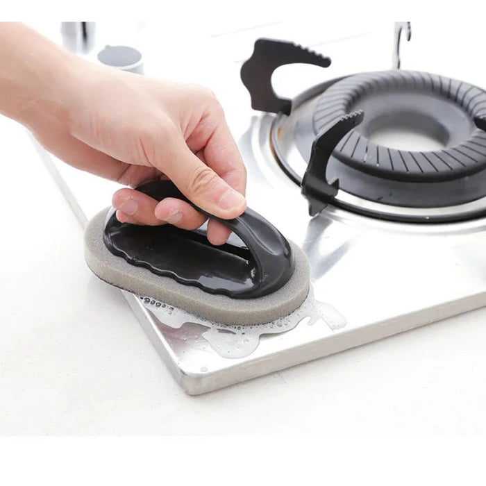 Nano Emery Cleaning Brush – Handle grip, decontamination sponge cleaning stainless steel gas stove burner -