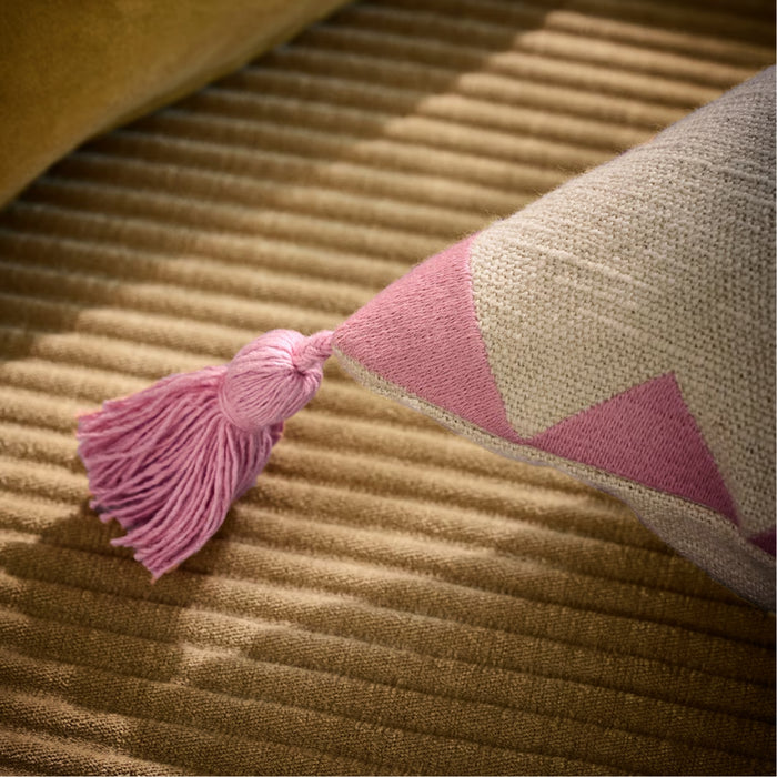 Ikea GOKVÄLLÅ Cushion Cover, White/Pink, 50x50 cm (20x20) with Washcloth, White, 30x30 cm