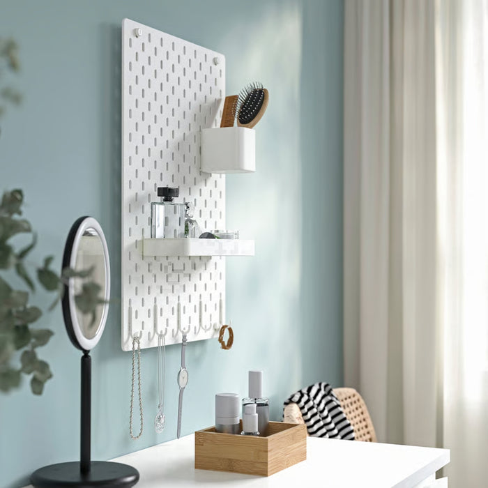 IKEA SKÅDIS Pegboard combination, white, 36x56 cm (14 ¼x22 ")