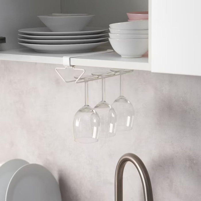 IKEA Smart Home Bundle: PÅLYCKE Clip-on Rack (White) & SVALKA Wine Glass 6-Pack