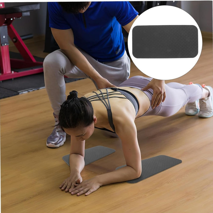 Digital Shoppy 2pcs Plate Support Pad, Black - Elbow & Knee Cushion - Yoga & Fitness