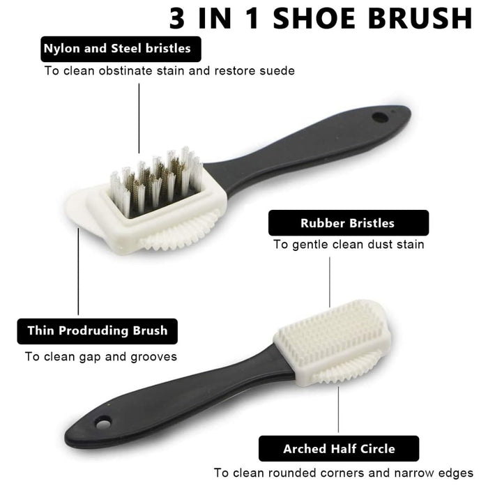 Digital Shoppy 3-Sided Suede Shoe Brush – Multi-Function Cleaner