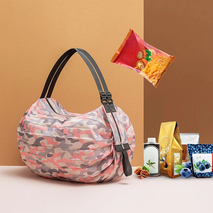 Digital Shoppy Foldable Shopping Bag,Pink – Large Capacity, Reusable & Portable