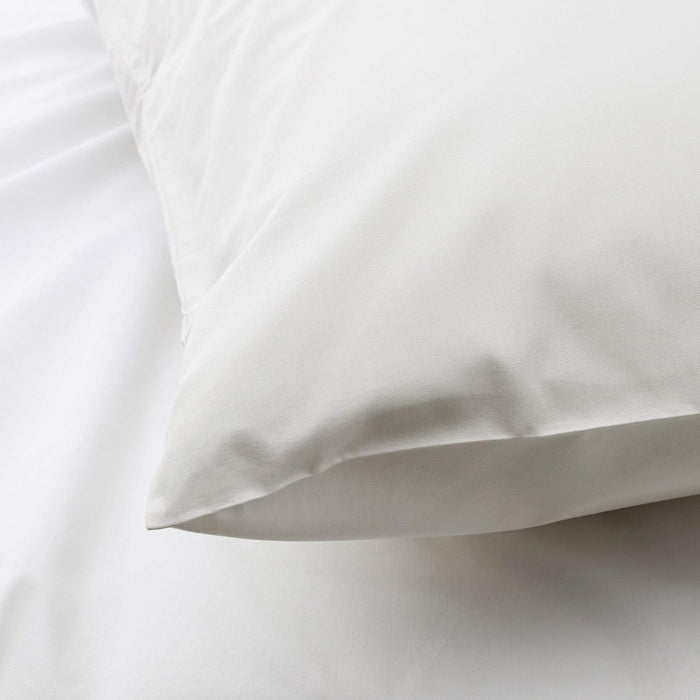 IKEA ULLVIDE Bedding Set: Luxury White Flat Sheet (240x260cm) & 2-Pack Pillowcases