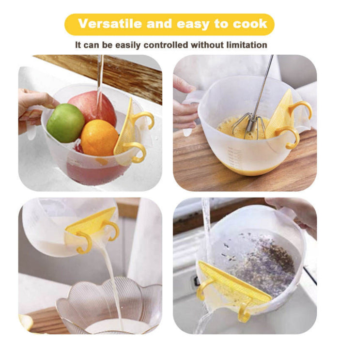 Digital Shoppy  Plastic Measuring Cup with Filter Plate for Food Vegetable Fruit Egg Liquid Filter