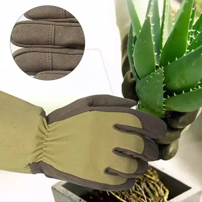 Digital Shoppy Green Safety Gloves – Durable, Long Cuff, Breathable Fit