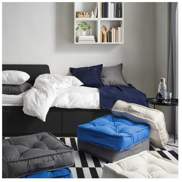 IKEA GURLI Floor cushion, unbleached, 45x45x10 cm (18x18x4 ")