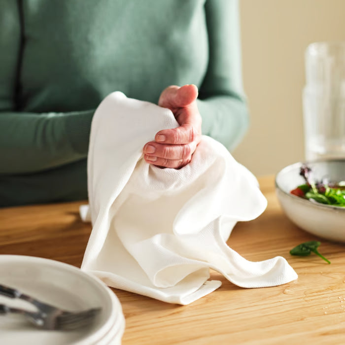 IKEA RÖDSPÄTTA Tea Towels 10-Pack + VIKFJÄRD Washcloth – 100% Cotton Kitchen & Bath Set