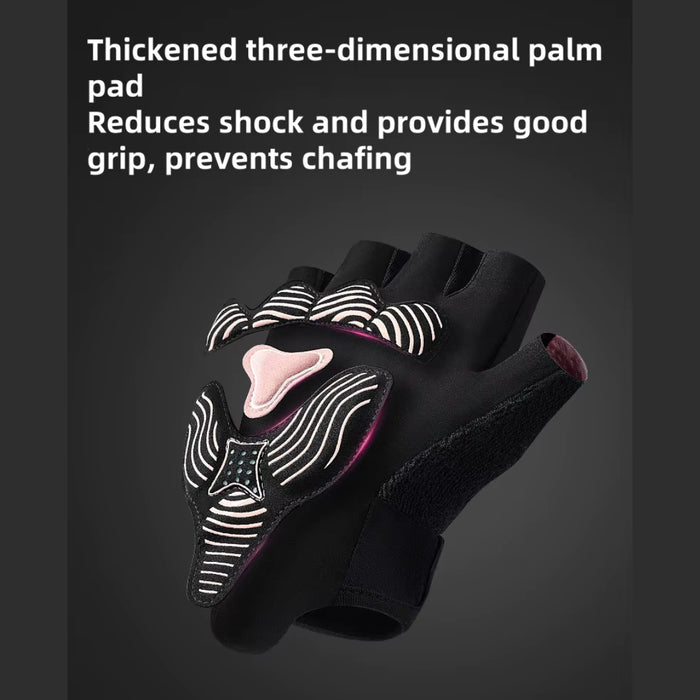 Digital Shoppy Half-Finger Cycling Gloves, XL – Shock-Absorbing, Non-Slip, MTB & Road Bikes