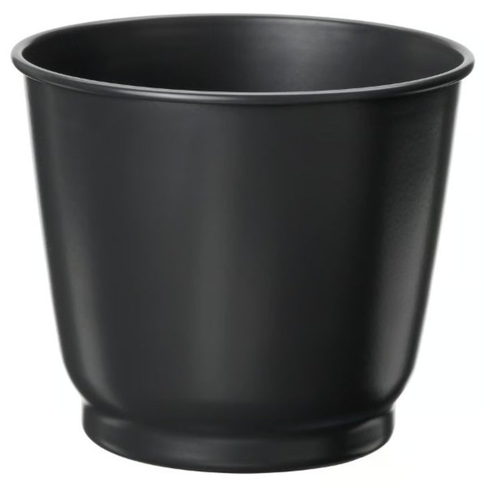 IKEA BROKTRAST Plant Pot Dark Grey 9 cm with VINTERFINT Artificial Potted Plant Myrtle/Bow 9 cm — Stylish Home Décor Combo