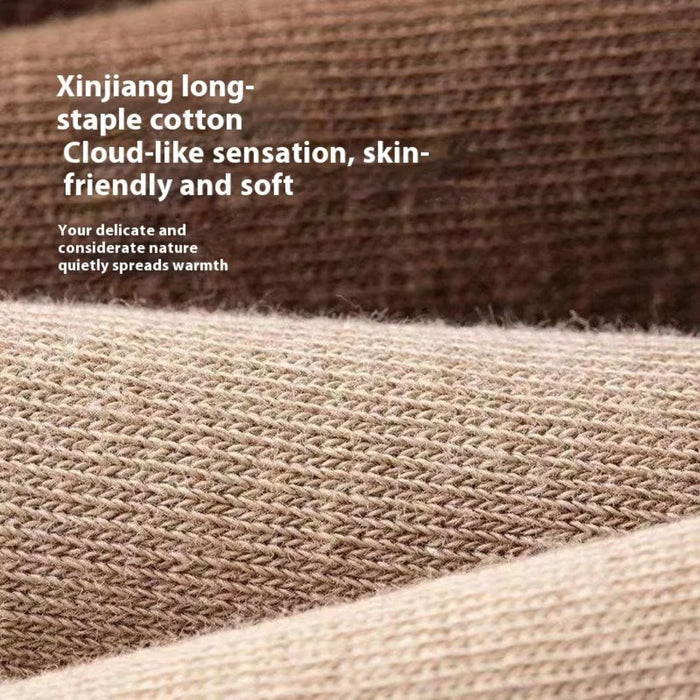 Three shades of brown cotton fabric stacked, labeled as Xinjiang long-staple cotton