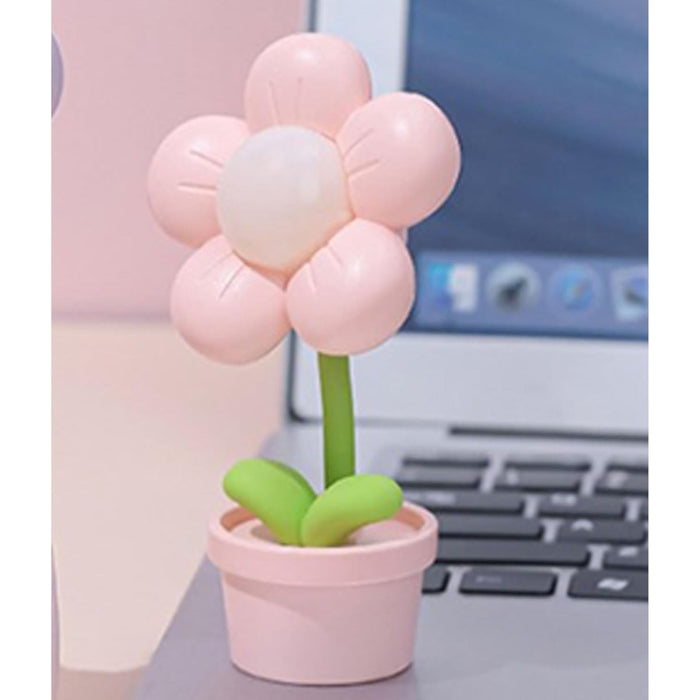 Digital Shoppy Mini Flower Night Lamp, Pink - Cute Bedside & Ambient Decor Light